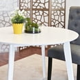 thumbnail image 3 of Roundhill Furniture Roma Contemporary White Round Dining Table, 3 of 7