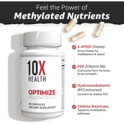 10X Health Optimize - Methylated Multivitamin, 90 Capsules