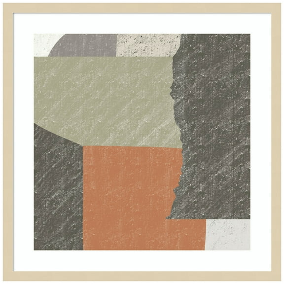 Amanti Art Rough Paper Cut Out Wood Framed Wall Art Print