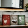 thumbnail image 3 of Hieng Red Brown Green Bathroom Decor Vintage Bathtub Canvas Wall Art Bathroom Rules Signs Pictures Painting (only canvas), 3 of 6