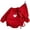 Red Santa Claus, variant on WIBACKER Baby Christmas Sweatshirt Romper with Lining Hat, Newborn Girl Boy Santa Claus Outfits Set