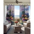 thumbnail image 3 of Colorful Forests Blackout Curtains 45 Inches Long, Kitchen Black Out Window Treatments, Spring Oil Painting Flower Nature Landscape Thermal Lined Drapes for Small Window with Grommet 42"x45", 3 of 8