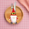 thumbnail image 3 of Tableware Holders for Dinner Settings with Santa and Snowman Design in Silverware Pockets Festive Kitchen Accessories for Holiday Entertaining Durable Polyester Craftsmanship, 3 of 6