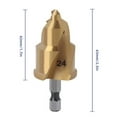 thumbnail image 2 of PPR Lifting Stepped Drill Bit Titanium Plated Lifting Stepped Drill Replacement Hexagon Shank Water Pipe Connection Tool, 2 of 9