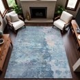 thumbnail image 6 of Addison Rugs Mayfield Premium Machine Washable Transitional Abstract Blue Rectangle Rug, 9' x 12', 6 of 6