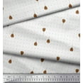 thumbnail image 3 of Soimoi Brown Cotton Duck Fabric Dot & Buds Floral Print Fabric by the Yard 42 Inch Wide, 3 of 3