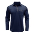 thumbnail image 2 of FYDUU Mens Golf Shirt Comfort Men's Long Sleeve Classic Polo Shirts Trendy Casual Button Tees Collared Pullover Shirts With Pockets Versatile Polo Shirts, 2 of 6