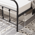 thumbnail image 3 of Topeakmart Metal Platform Bed with High Headboard and Footboard, Black, King, 3 of 13