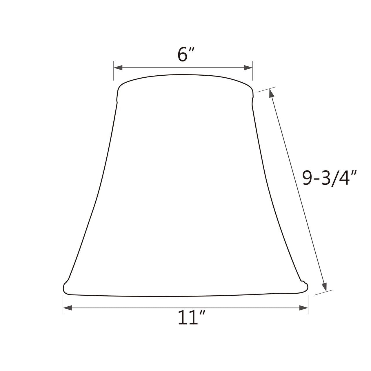 Aspen Creative Corporation 11'' Linen Bell Lamp Shade