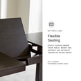 thumbnail image 3 of Bowery Hill Modern Hardwood Solids Dark Grayish Brown Dining Extension Table, 3 of 7