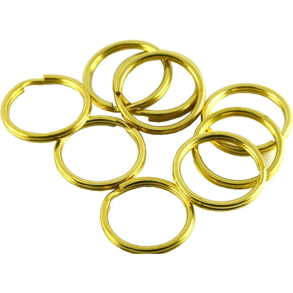 Okones 30 PCS Round Multi Size Stainless Split Key Chains Rings for Car Keys Attachment Office Supplies (25mm Stainless Steel)