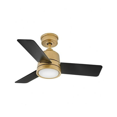 

3 Blade Ceiling Fan with Light Kit in Modern Style-14.5 inches Tall and 36 inches Wide-Heritage Brass Finish Bailey Street Home 81-Bel-4948103