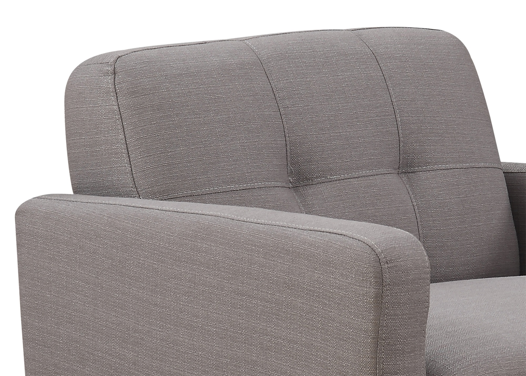 AC Pacific Upholstered Crystal Mid-Century Arm Chair, Gray