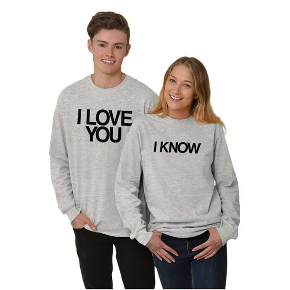 Famous Movie Quote Couples Matching Plus Size Long Sleeve Graphic Tee Shirt Brisco Brands 2X