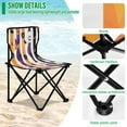 thumbnail image 4 of 600D Oxford Camping Chair Portable Foldable Chair Supports 220 lbs for Picnic, Fishing, Backpacking Stripes Halloween Element, 4 of 8