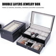 thumbnail image 2 of Jewelry Storage Box 12 Slots Watch Box Double Layers Jewelry Box for Bracelet Necklace and Other Accessories, 2 of 7