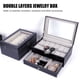 thumbnail image 1 of Joyero Caja de almacenamiento de joyería Caja de reloj de 12 ranuras Caja de joyería de doble capa para collar de pulsera y otros accesorios yeacher estándar, 1 of 2