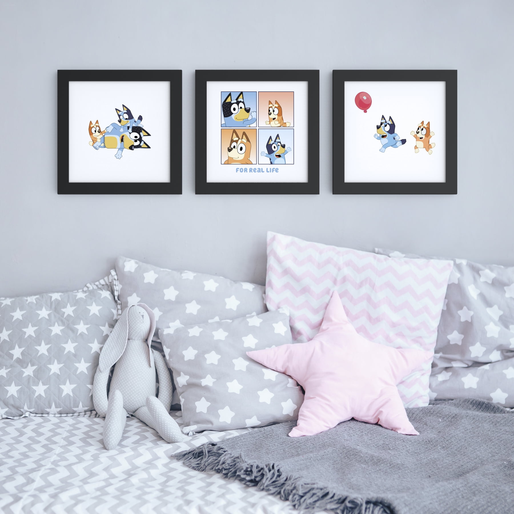 Gallery Pops Bluey - For Real Life Wall Art Bundle (3-Pack)