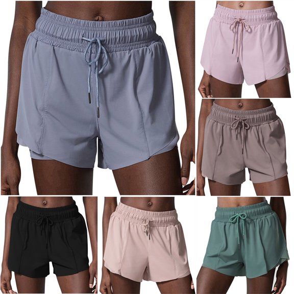 Daiosportswear Women'S Lightweight Workout Shorts 2 In 1 Running Yoga Gym with Inner Biker Pockets,Shorts for Women
