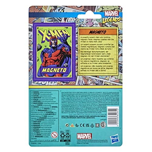 Marvel Hasbro Legends Series de 3.75 pulgadas Retro 375 Collection Magneto Action Figura Toy, Re Marvel Marvel