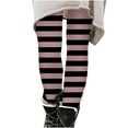 thumbnail image 2 of Girl's Halloween Striped Printed Pants High Waisted Elastic Soft Tight Pants for Girls 3-7Y, 2 of 6