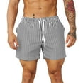 thumbnail image 2 of Jjayotai Mens George Shorts, Men's Striped Print Polyester Sports Shorts, Multifunctional Casual Drawstring Short Pants, Shorts Men, 2 of 4
