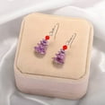 thumbnail image 6 of GKNET Fashion Christmas Tree Crystal Earrings Drop Dangle Elegant Women Party Jewelry-Color, 6 of 9