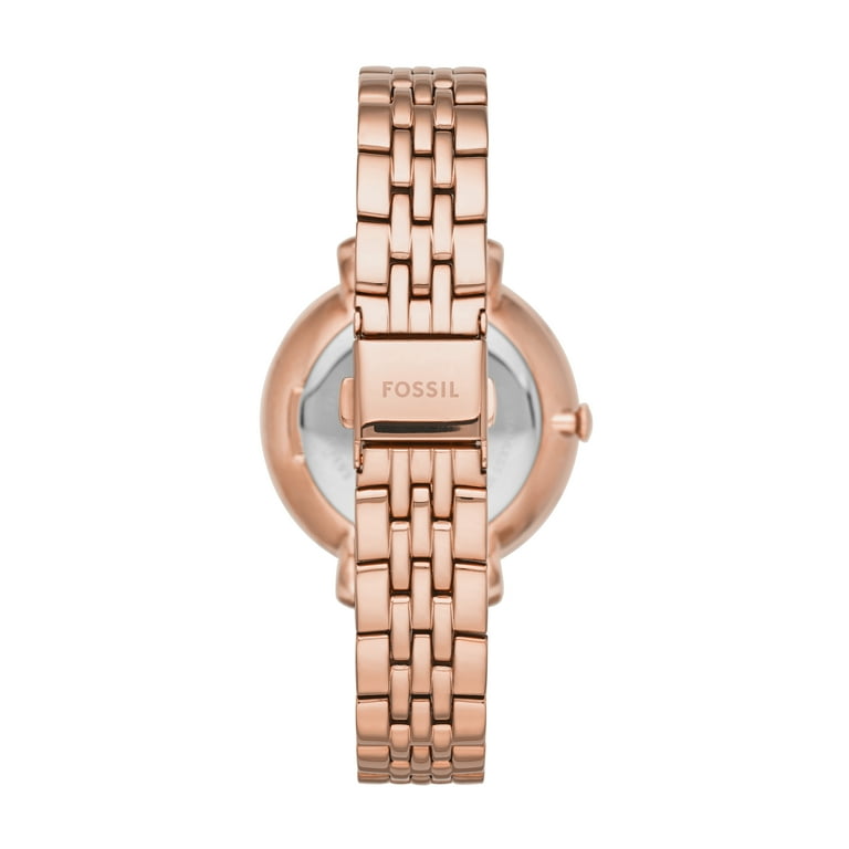 Fossil Women's Wristwatch, Jacqueline Rose Gold Dial, Stainless