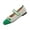 Green, variant on Womens Knitted Cap Toe Mary Jane Shoes, Classic Square Toe Band Mesh Flats, Regular Office Use Arch Support Ballet Flats Green