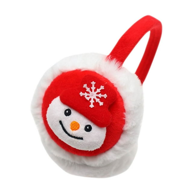 2025 Christmas Kid's Earmuffs Ear Warmer Winter Outdoor Thick Protection For Riding And Keeping Warm Red