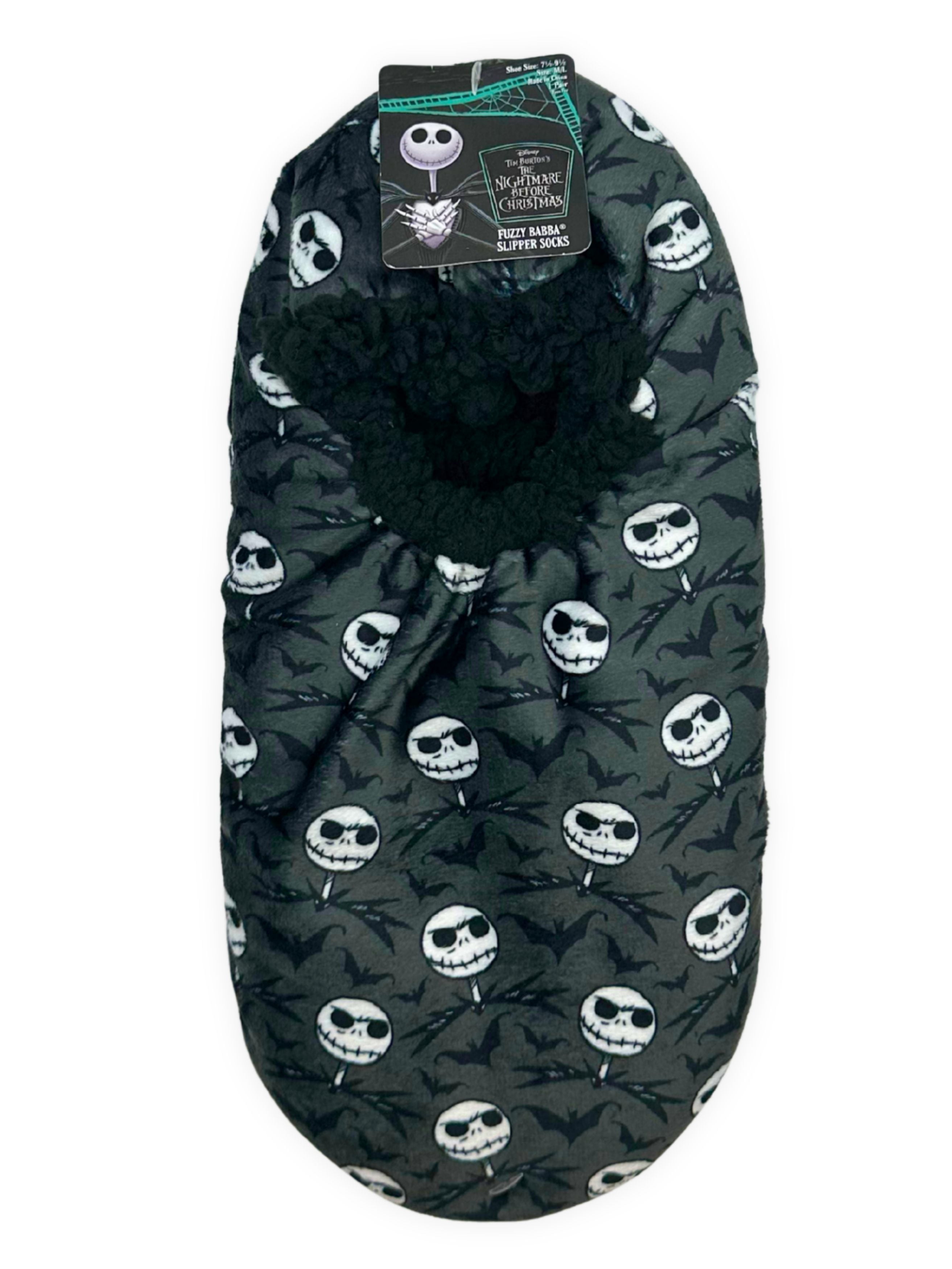 Disney Nightmare Before Christmas Men's Fuzzy Babba Slipper Socks, 1-Pack, Sizes M/L & L/XL