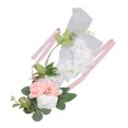 thumbnail image 4 of Flores artificiales para el pasillo de la boda y la ceremonia, elegante decoración de sillas con flores rosas, 4 of 8