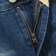 thumbnail image 5 of Denim Shorts Mens Sale Clearance Stretch Fit Faded Ripped Jean Shorts with Pockets Knee Length Classic Fit Casual Summer Holiday Half Pants Jeans Smart Shorts, 5 of 7