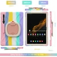 thumbnail image 6 of Dteck Case for Samsung Galaxy Tab S8 Ultra 14.6-inch,Heavy Duty Armor Rugged Case Shockproof Rubber 3-Layer Protection Handle Kickstand Shoulder Strap for Galaxy Tab S8 Ultra 14.6" X900 X906,Colorful, 6 of 11