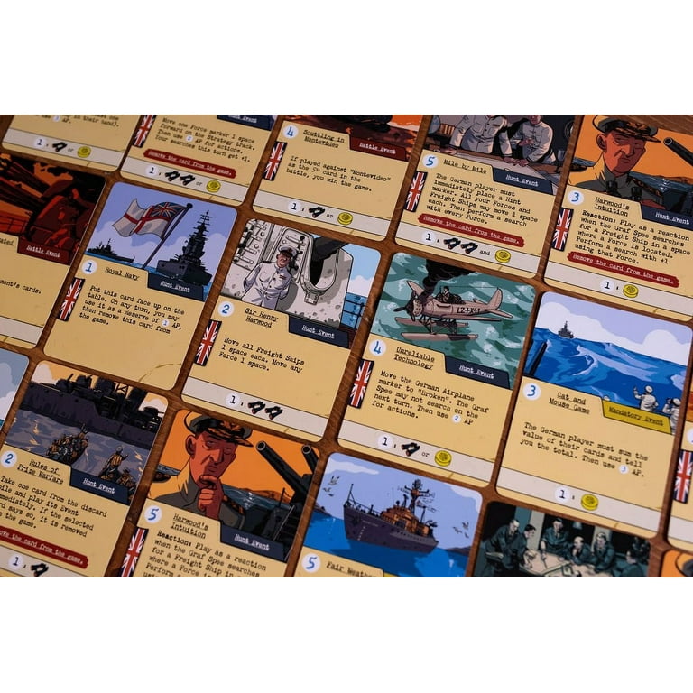 The Hunt , Two Player Only Strategy Board Game , Historic WWII Themed Naval Battle - 25th Century Games The Hunt , Two Player Only Strategy Board Game , Historic WWII Themed Naval Battle - 25th Century Games