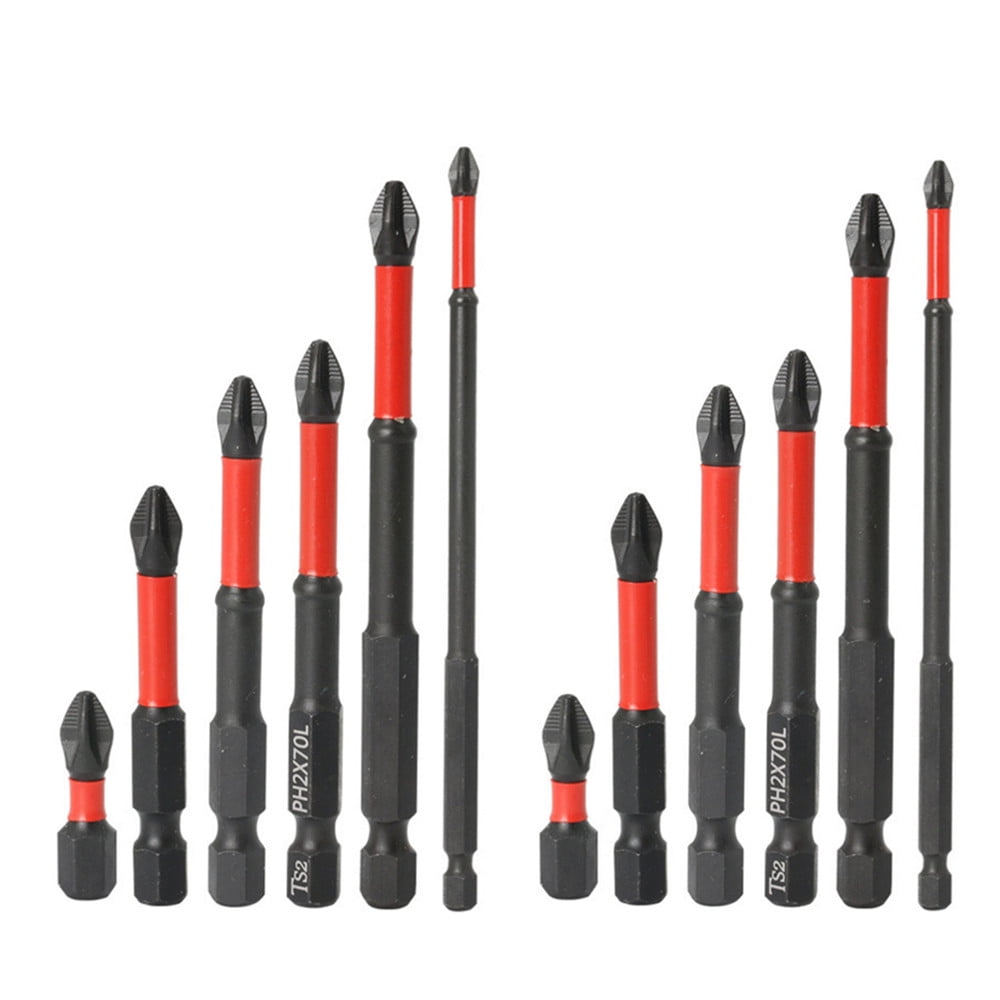 12PCS Long S2 Steel Screwdriver Bits PH2 Phillips Bits, Compatible with Corded and Cordless Drills