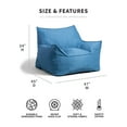 thumbnail image 3 of Big Joe Imperial Lounger Foam Filled Bean Bag Armchair with Removable Cover, Pacific Blue Union, Durable Woven Polyester, 4 feet Big, 3 of 10