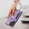 thumbnail image 6 of Allytech Galaxy S25 Case Wallet, RFID Blocking Multiple Cards Slots Ring Holder Stand Shockproof Protective Hand Wrist Wallet Case Cover for Samsung Galaxy S25 - Purple, 6 of 13