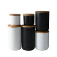 thumbnail image 3 of ruzhgo Ceramic Sealed Jars with Airtight Seal Bamboo Lid Home Kitchen Storage Can Bulk Container for Seasoning Food Spice Tea Coffee No.2, 3 of 6