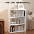 thumbnail image 7 of 3-Tier Bookcase, 31.5 Inch Industrial Storage Wall Shelf, Display Shelf for Living room, Bedroom, White, 7 of 7