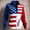 #01 Blue, variant on 4th of July Patriotic Button Down Blouse for Women 250th Anniversary USA Flag Print Retro Floral Embroidery Long Sleeve Collared Dressy Casual Tunic Tops for Independence Day, #01 Wine, XXL