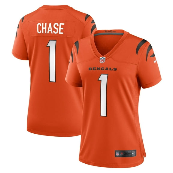 Women's Nike Ja'Marr Chase Orange Cincinnati Bengals Alternate Game Jersey