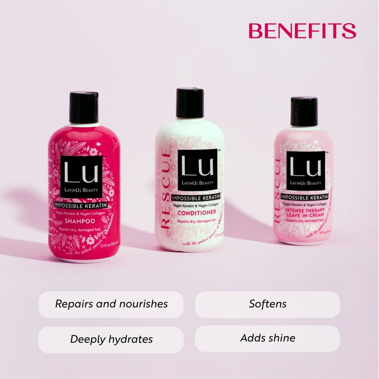 Lu by LatinUs Beauty RESCUE 3-Piece Repair & Restore Set: Shampoo
