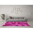 thumbnail image 3 of Ahgly Company Indoor Round Abstract Pink Modern Area Rugs, 5' Round, 3 of 4