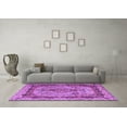 thumbnail image 3 of Ahgly Company Indoor Square Persian Purple Traditional Area Rugs, 8' Square, 3 of 4