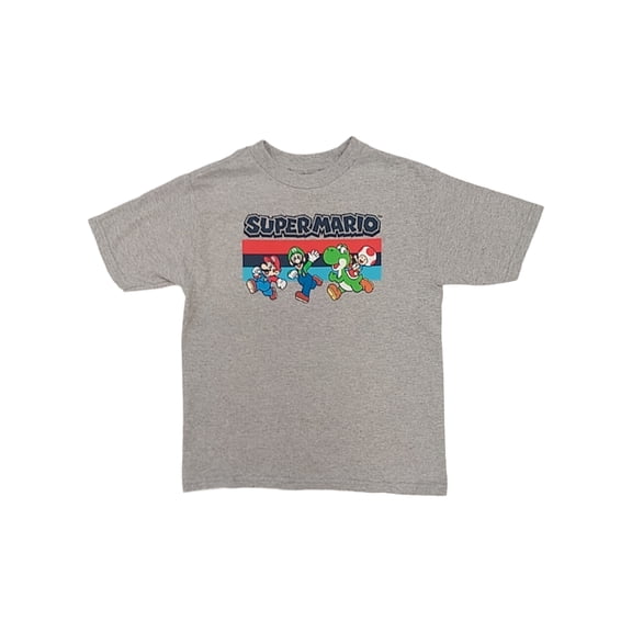 Super Mario Boys Gray Luigi Toad & Yoshi Nintendo T-Shirt Mario Tee Shirt 7