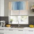thumbnail image 5 of Blue Yellow Ombre Valances for Windows, Decorative Rod Pocket Window Valance Curtains, Farmhouse Modern Gradient Art Short Curtain Drapes for Kitchen/Bathroom/Living Room, 2 Panels, 42" W x 18" L, 5 of 8