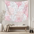 thumbnail image 5 of Pink Grey Coral Coastal Large Tapestry for Bedroom Wall Hanging Tapestry,Summer Beach Seaside Nautical Ceiling Backdrop Tapestries Poster Blanket Wall Decor for Teens Room Living Room Dorm 86" x 104", 5 of 8