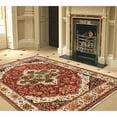 thumbnail image 2 of Pasargad Home Agra 96" x 120" Hand-Knotted Lamb's Wool Area Rug in Burgundy Red, 2 of 2