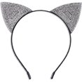 thumbnail image 1 of wonima44 Rhinestone Cat Ear Headband for Women Sparkly Cat Ears Headband for Cat Halloween Accessories for Woman, 1 of 1